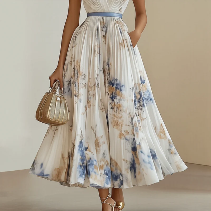 Erika – Maxikleid für Damen mit Blumenmuster