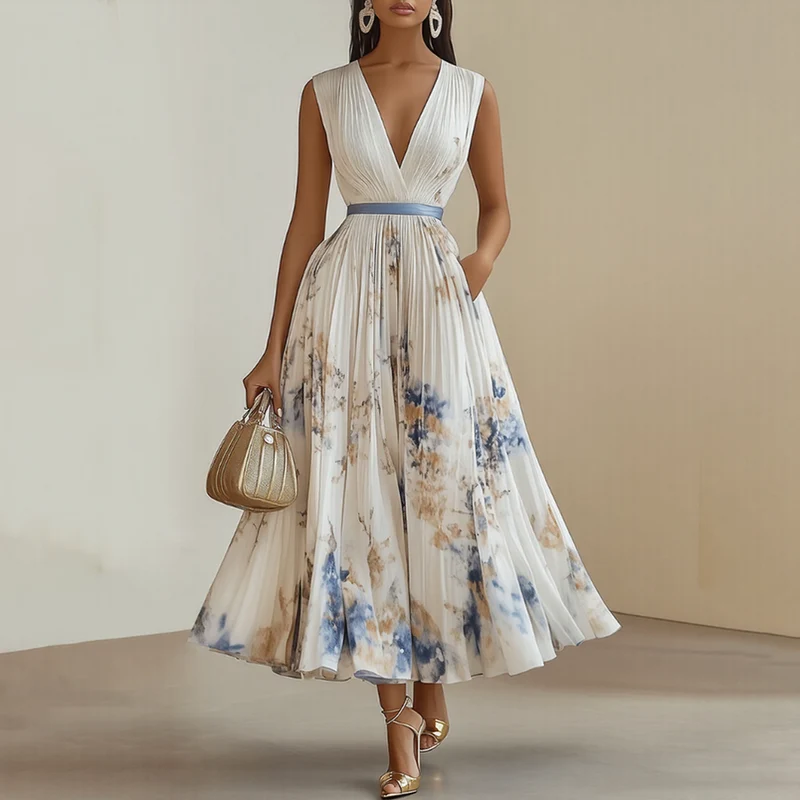 Erika – Maxikleid für Damen mit Blumenmuster