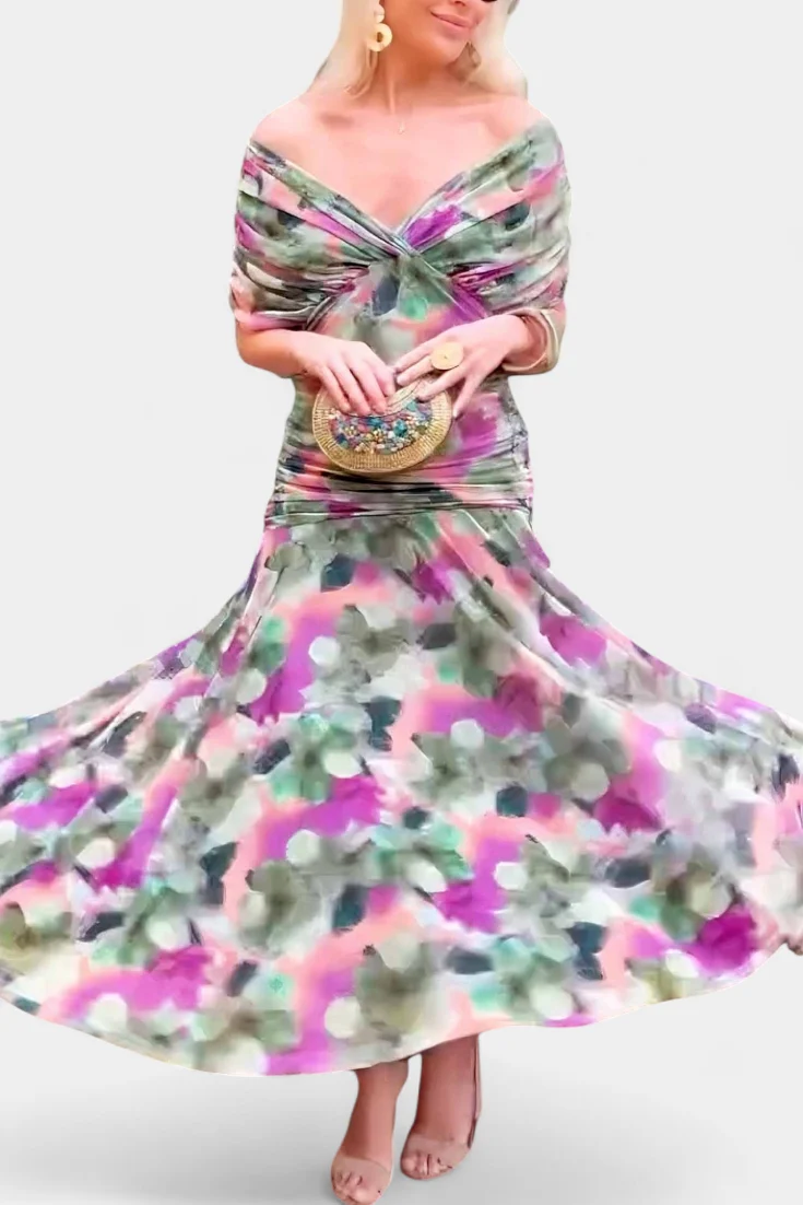 Frieda – Abendkleid für Damen mit Blumenmuster