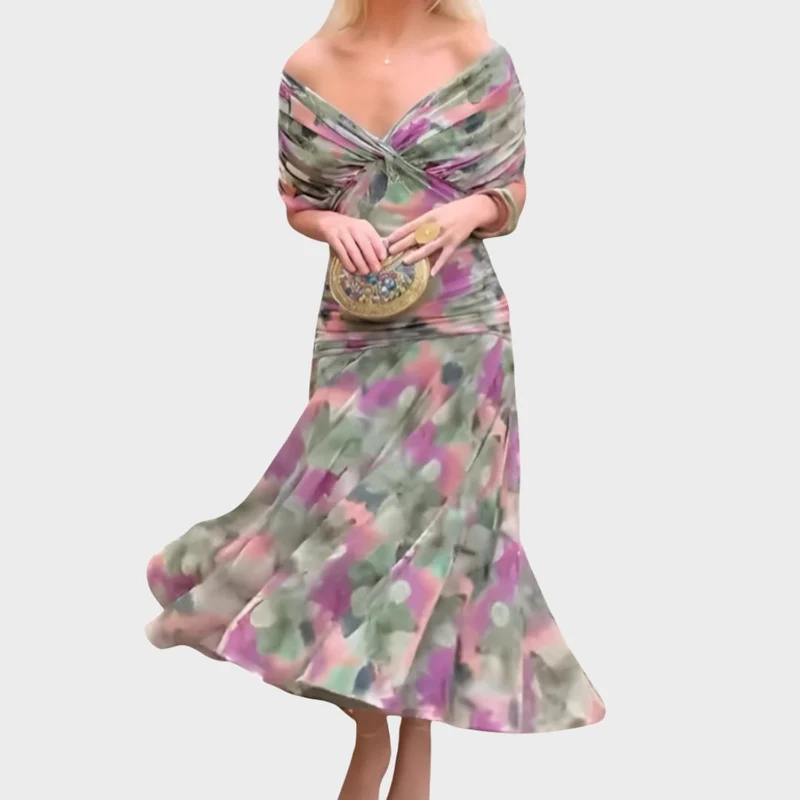 Frieda – Abendkleid für Damen mit Blumenmuster