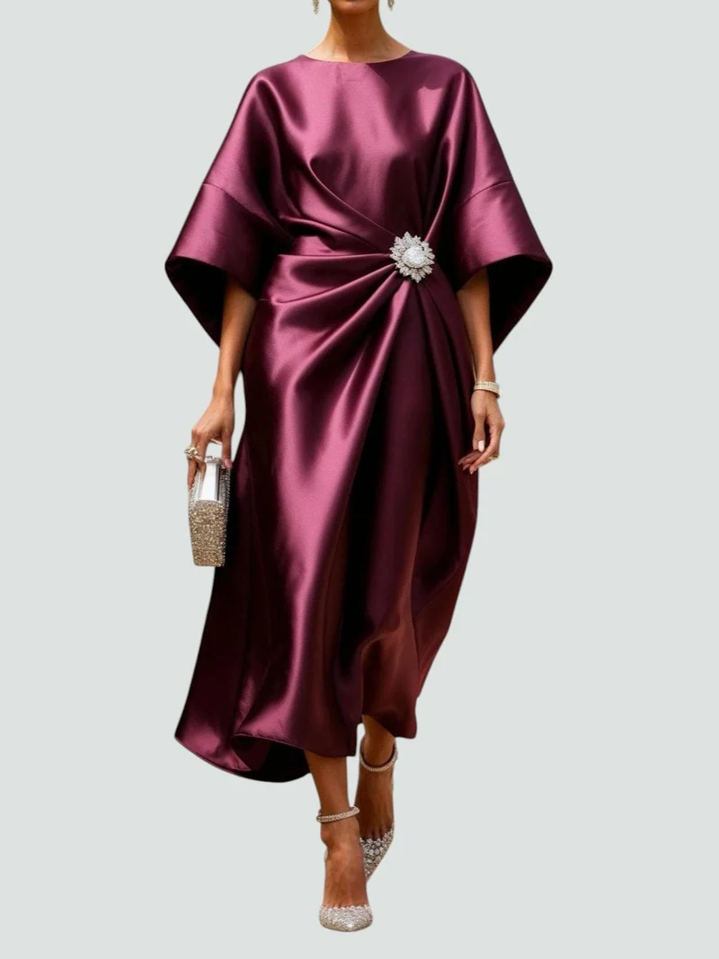 Ines – Luxuriöses Abendkleid aus Satin für Damen