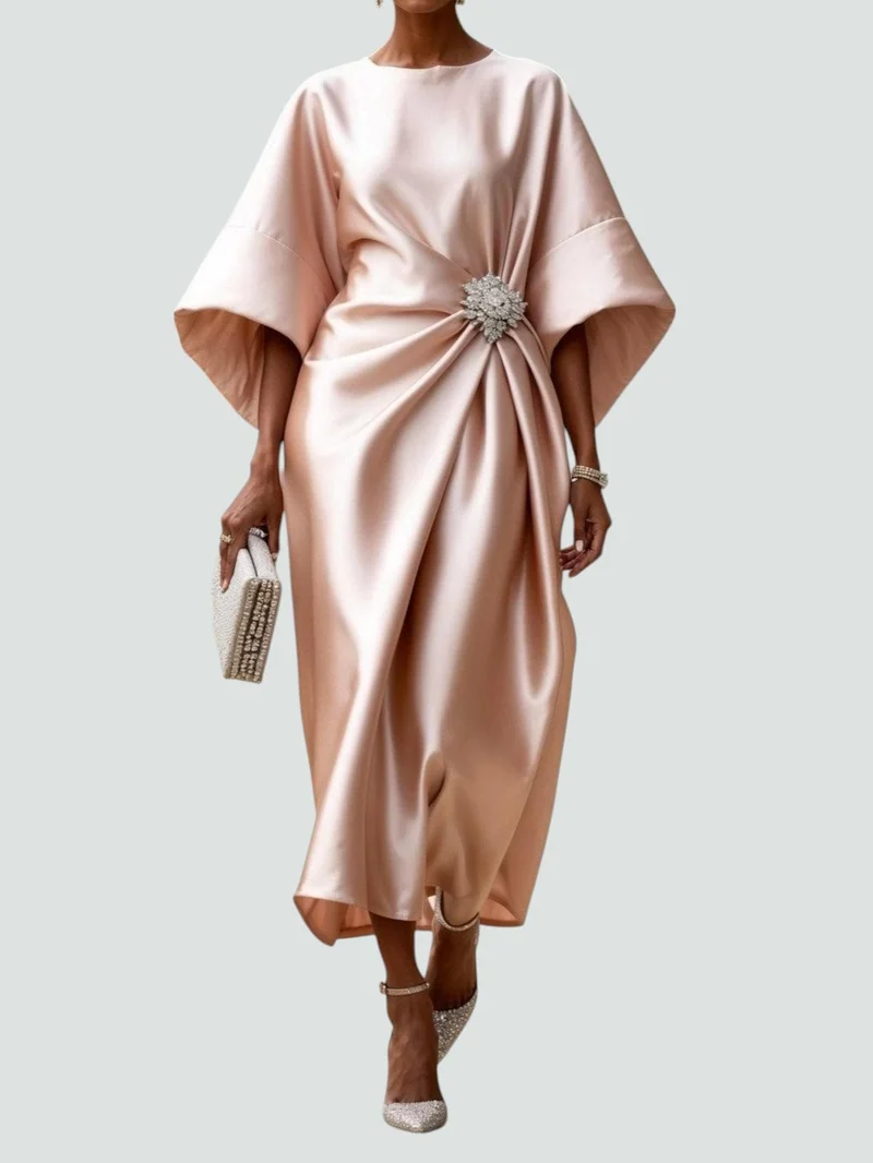 Ines – Luxuriöses Abendkleid aus Satin für Damen