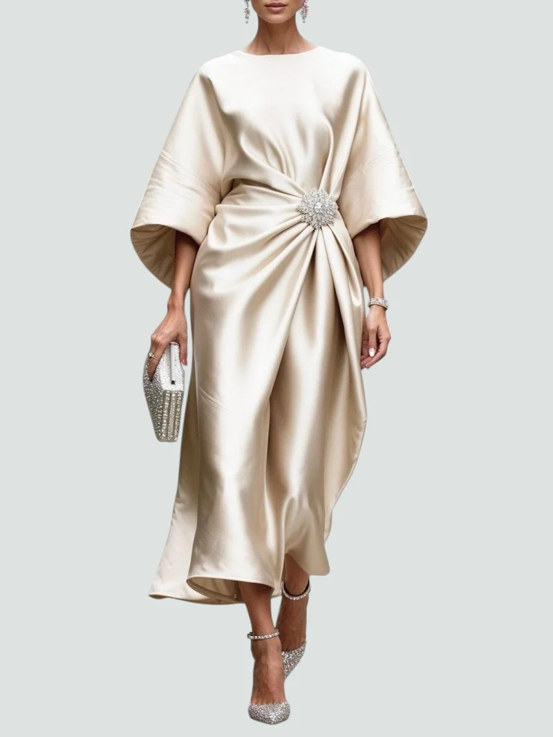 Ines – Luxuriöses Abendkleid aus Satin für Damen