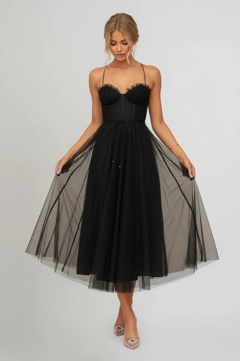 Annika – Midi-Kleid aus Tüll für Damen