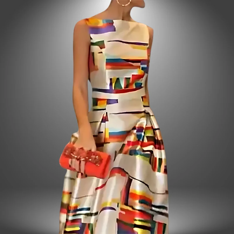 Kirsten – Sommerliches Maxikleid mit Print für Damen