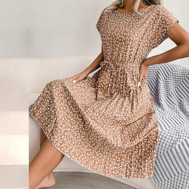 Charlotte – Sommerliches Midi-Kleid mit Blumenmuster für Damen