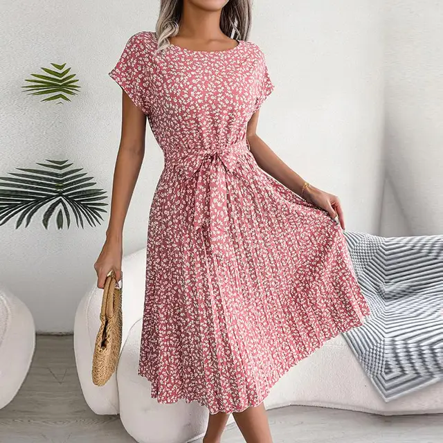 Charlotte – Sommerliches Midi-Kleid mit Blumenmuster für Damen