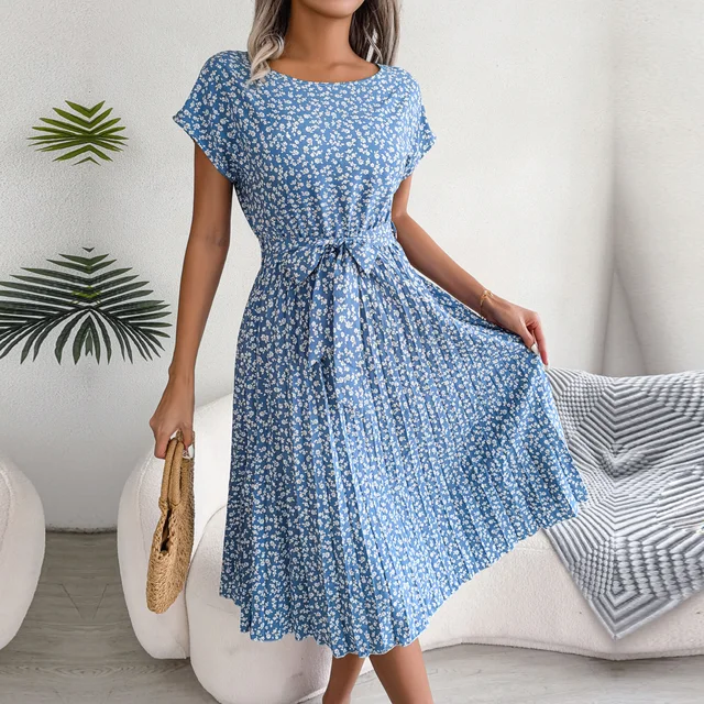 Charlotte – Sommerliches Midi-Kleid mit Blumenmuster für Damen