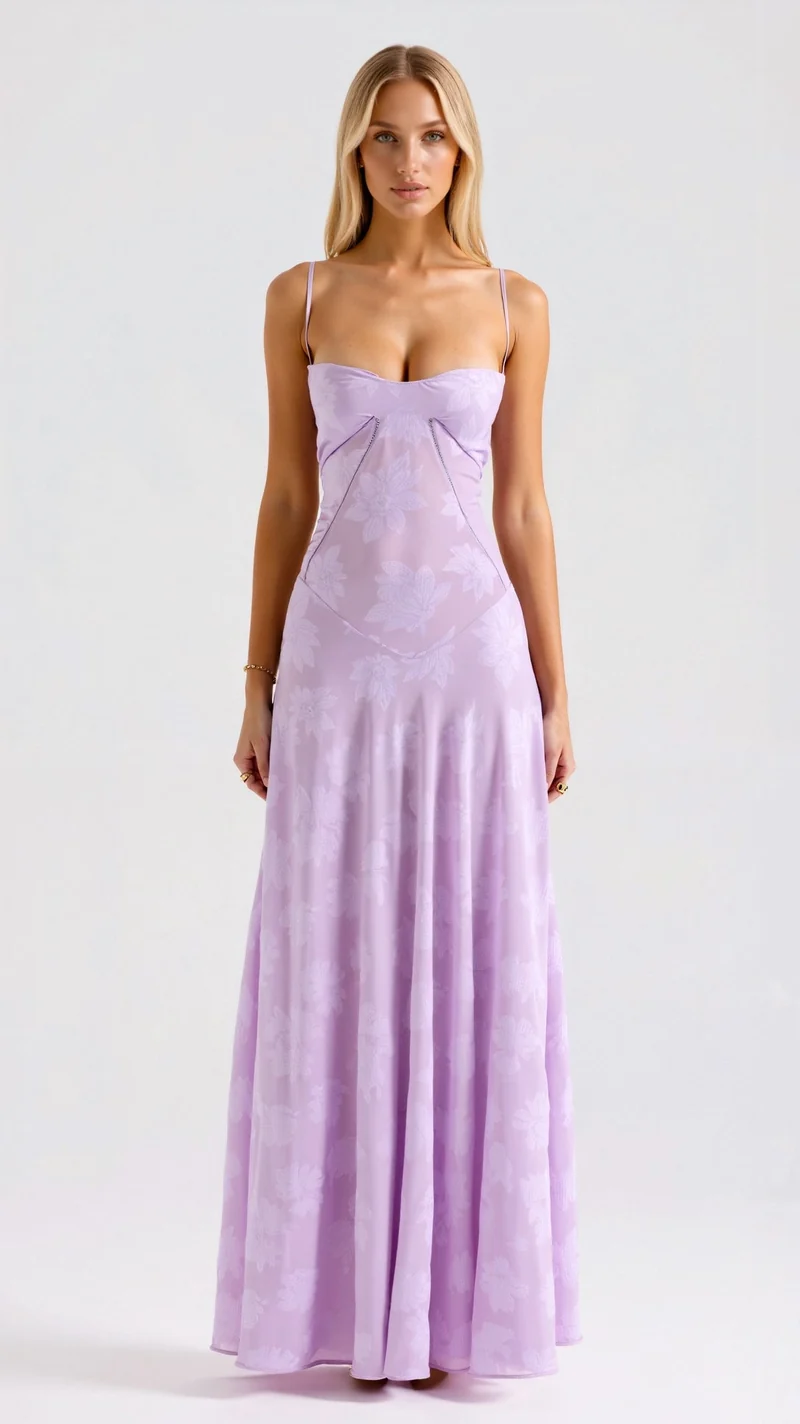 Antonia – Brautjungfernkleid für Damen mit Blumenmuster