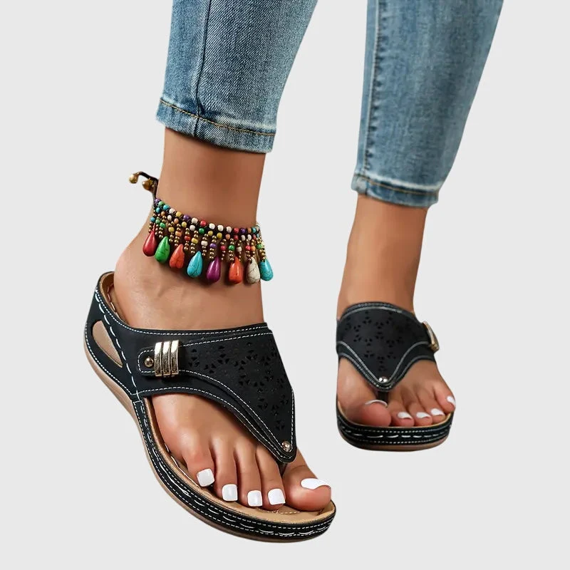 Carina – Flache Sandalen für Damen zum Hineinschlüpfen