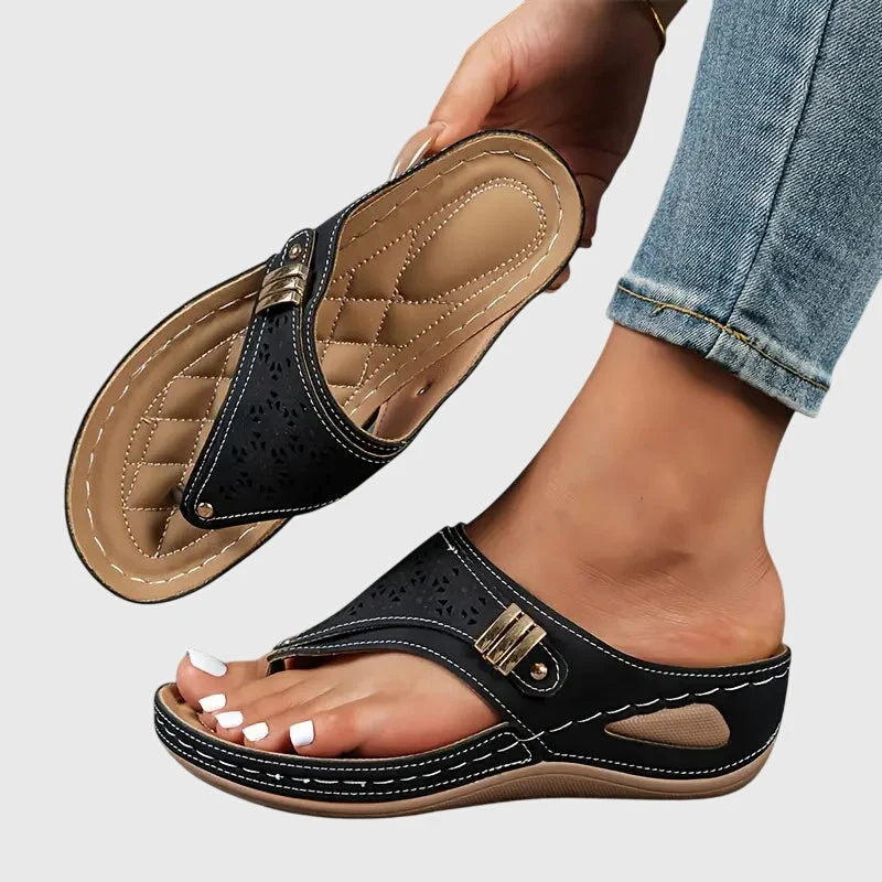 Carina – Flache Sandalen für Damen zum Hineinschlüpfen