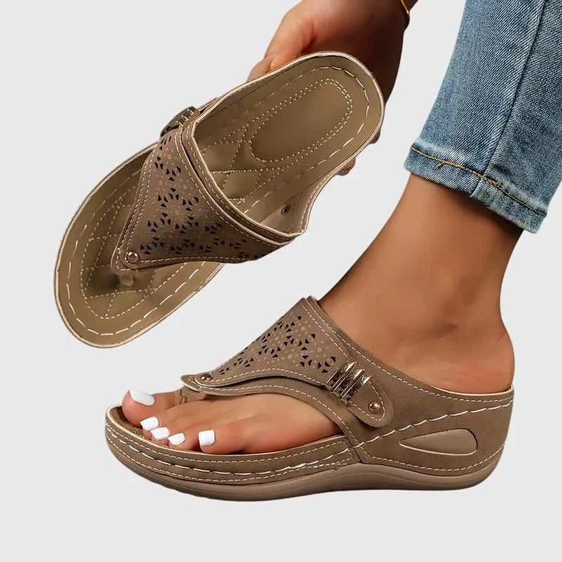 Carina – Flache Sandalen für Damen zum Hineinschlüpfen