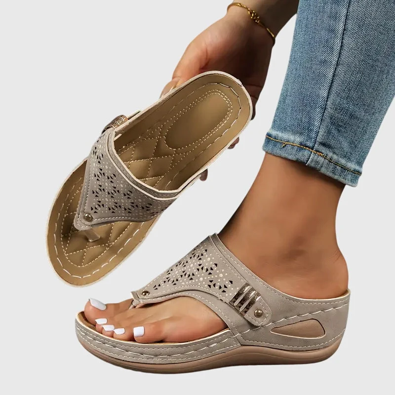 Carina – Flache Sandalen für Damen zum Hineinschlüpfen