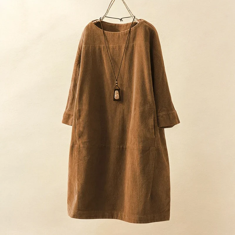 Kirsten – Lässiges Cordkleid für Damen