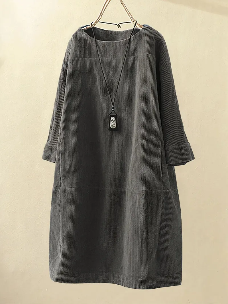 Kirsten – Lässiges Cordkleid für Damen