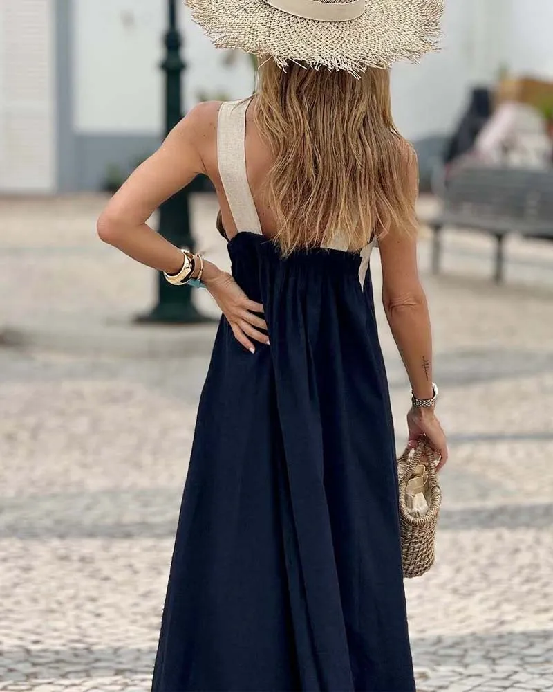 Emma – Atmungsaktives Maxikleid mit gekreuztem Ausschnitt für Damen