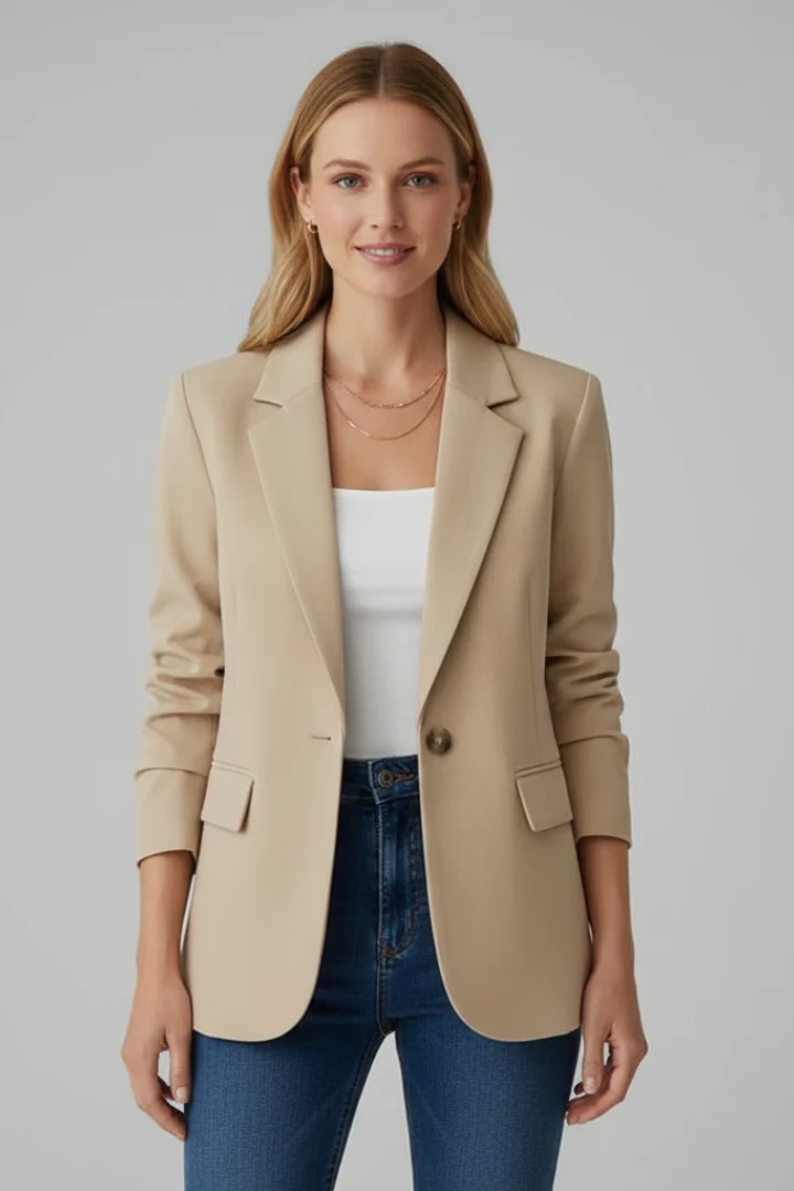 Theresa – Damenjacke mit gekerbtem Kragen