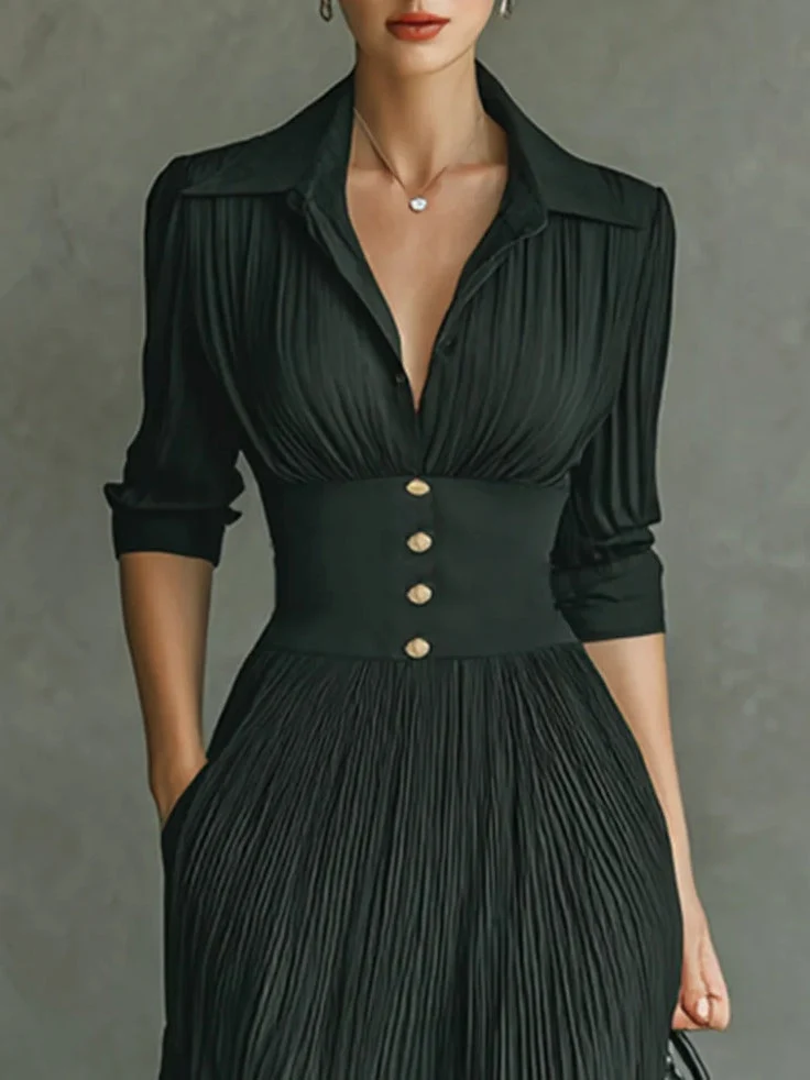 Annika – Maxikleid mit Falten für Damen