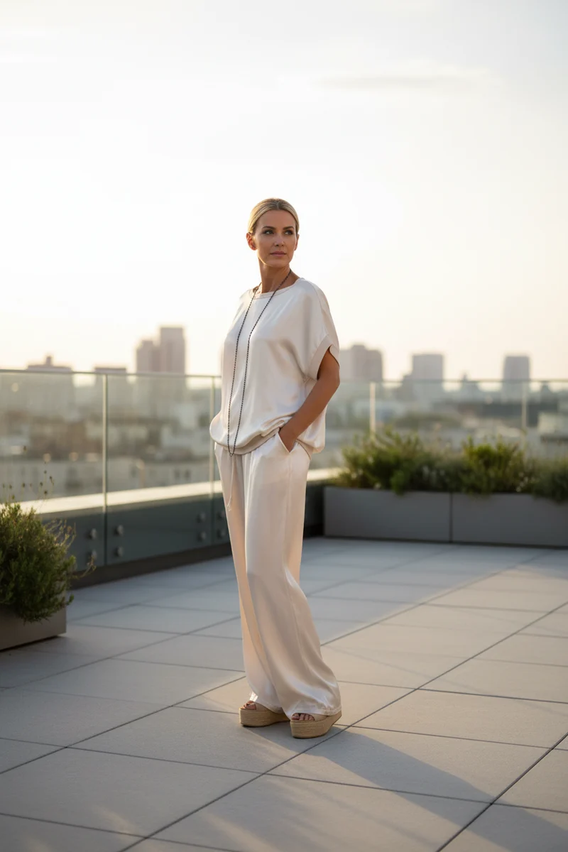 Carina – Luxuriöses Lounge-Set für Damen aus Satin
