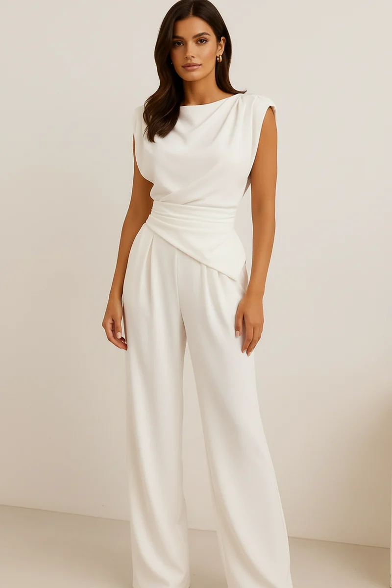 Irina – Eleganter Jumpsuit mit weitem Hosenbein für Damen