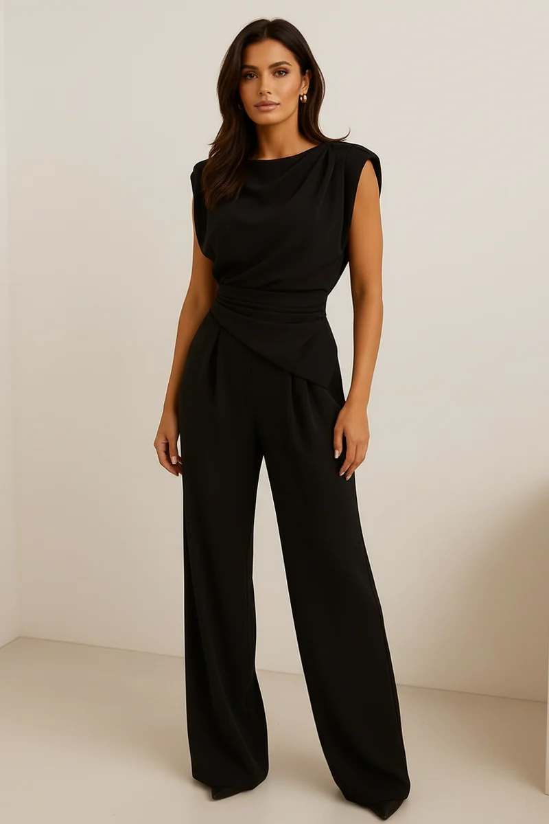 Irina – Eleganter Jumpsuit mit weitem Hosenbein für Damen