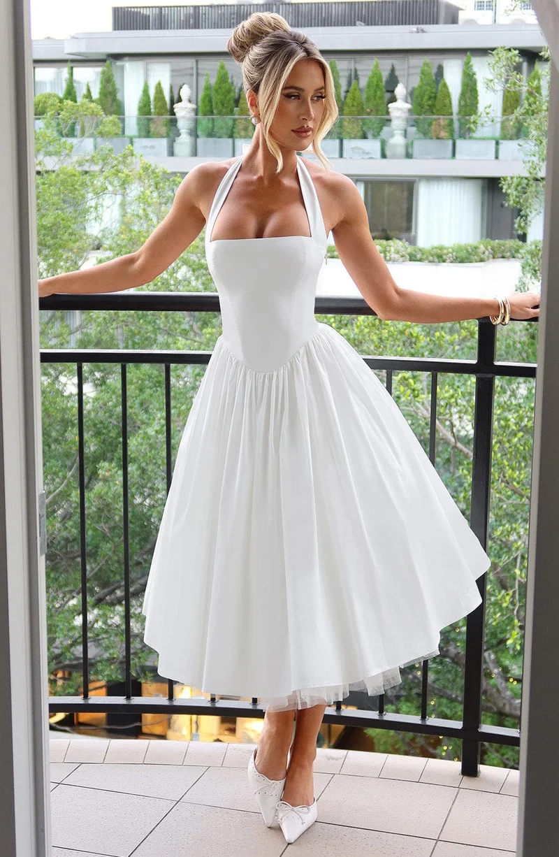 Lea – Elegantes Neckholder-Kleid für Damen