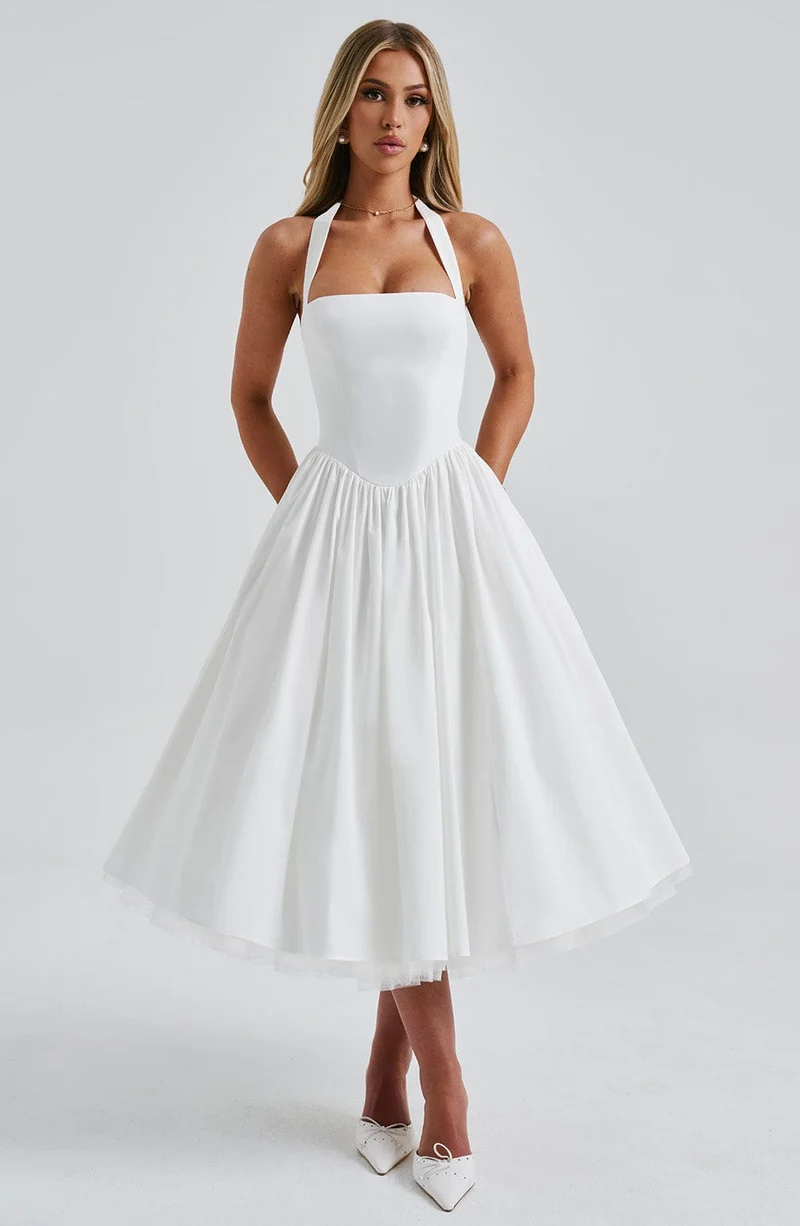 Lea – Elegantes Neckholder-Kleid für Damen