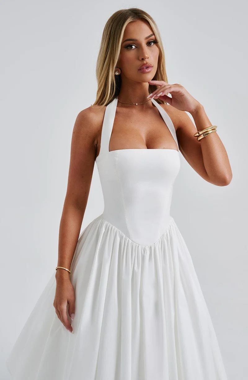 Lea – Elegantes Neckholder-Kleid für Damen