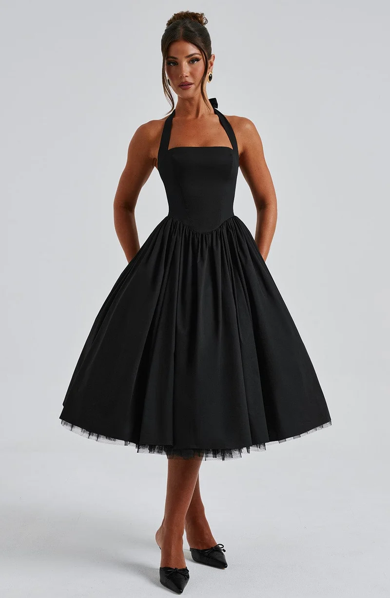 Lea – Elegantes Neckholder-Kleid für Damen