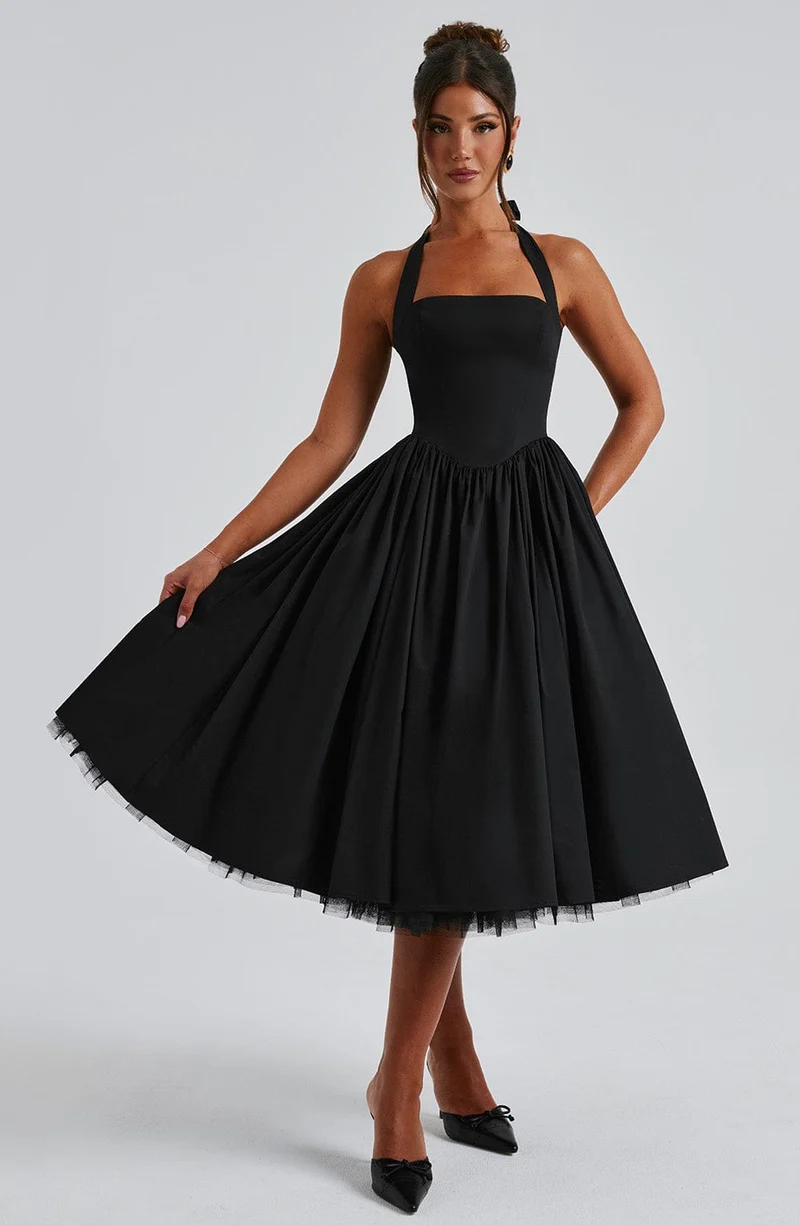 Lea – Elegantes Neckholder-Kleid für Damen
