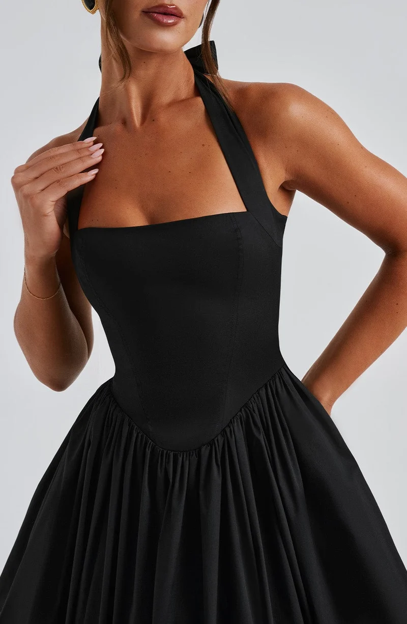 Lea – Elegantes Neckholder-Kleid für Damen