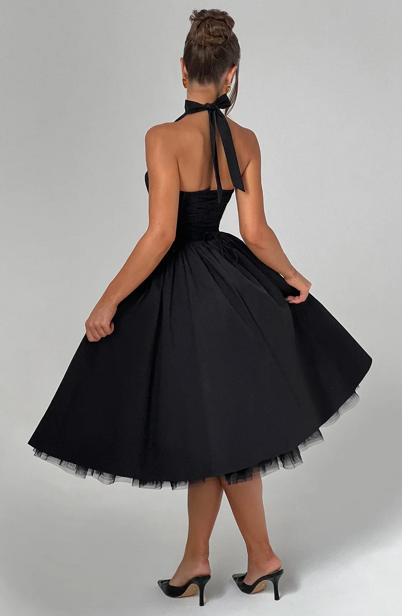 Lea – Elegantes Neckholder-Kleid für Damen