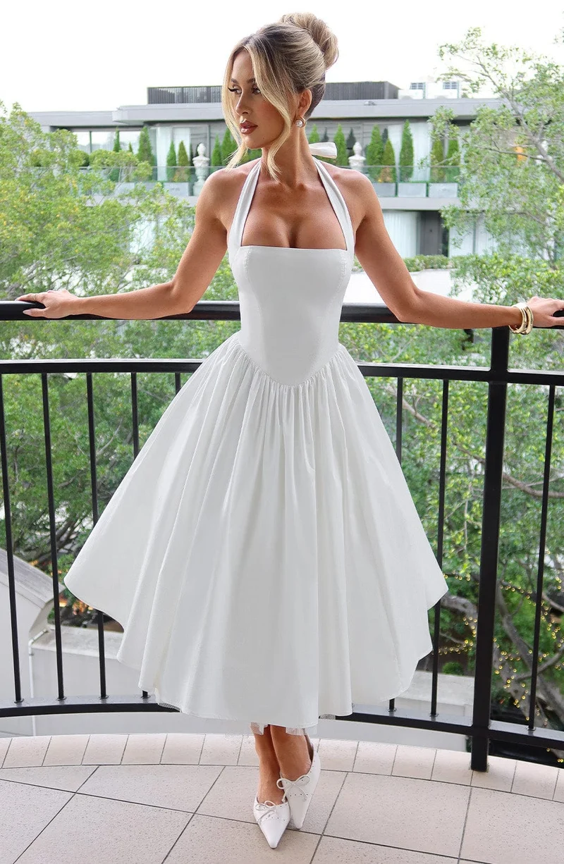 Lea – Elegantes Neckholder-Kleid für Damen
