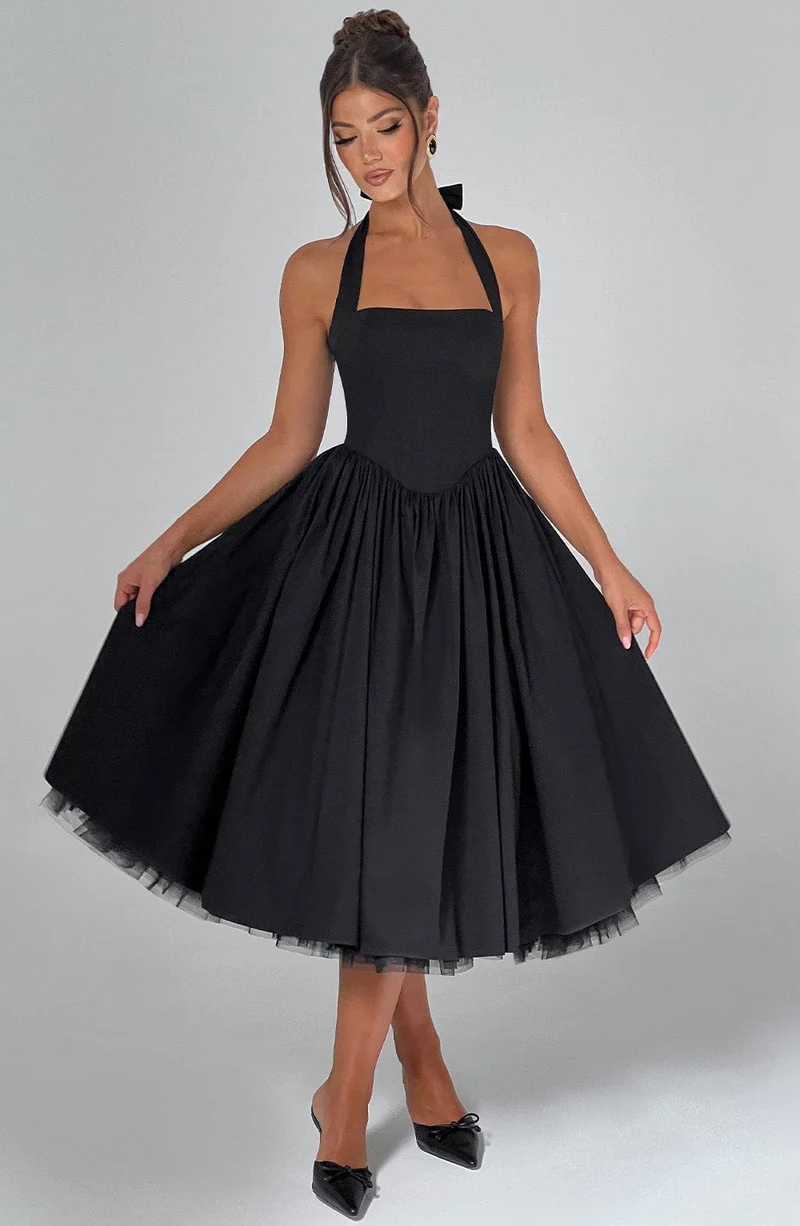 Lea – Elegantes Neckholder-Kleid für Damen