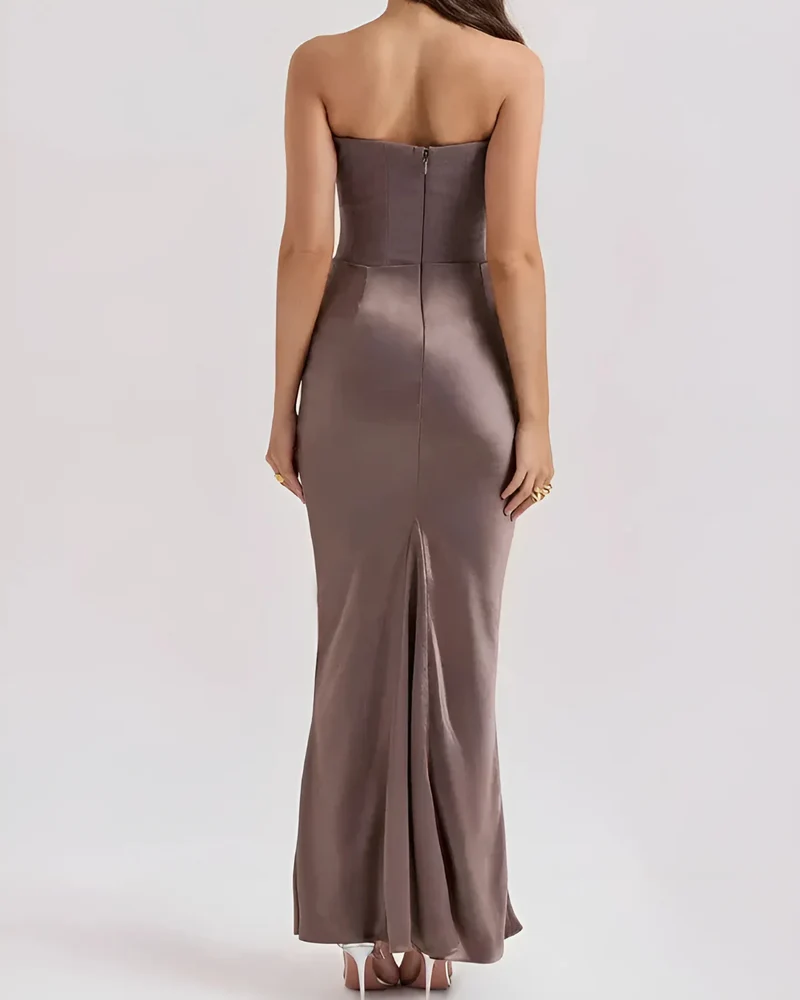 Ella – Elegantes, trägerloses Maxikleid für Damen