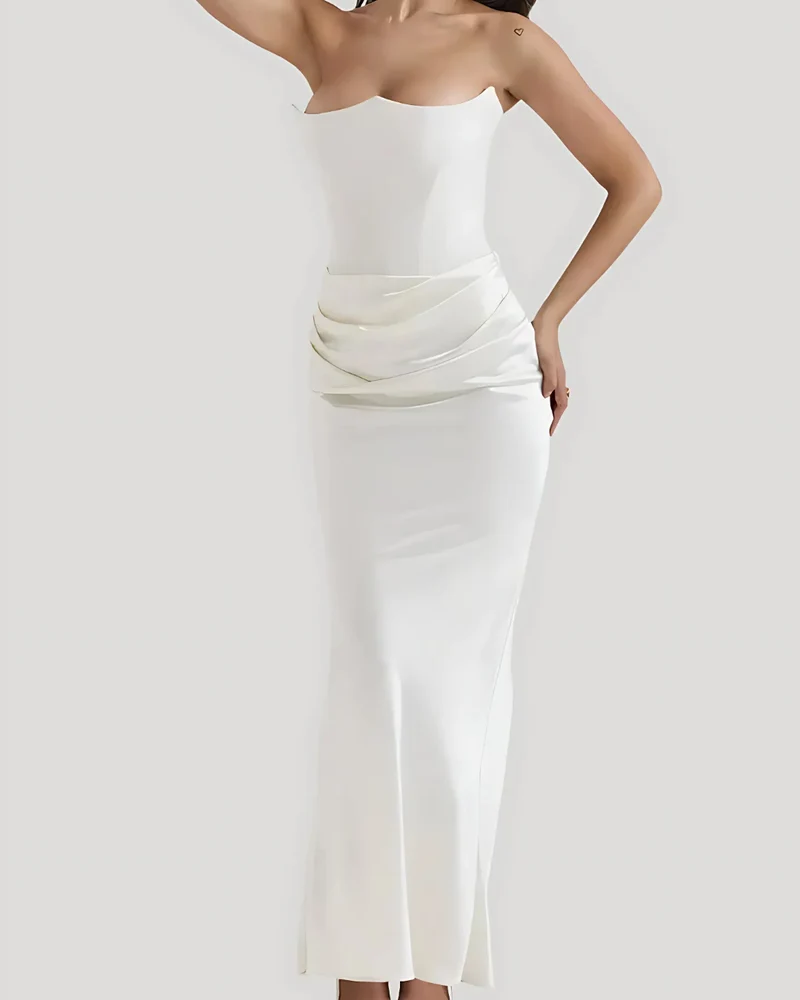Ella – Elegantes, trägerloses Maxikleid für Damen