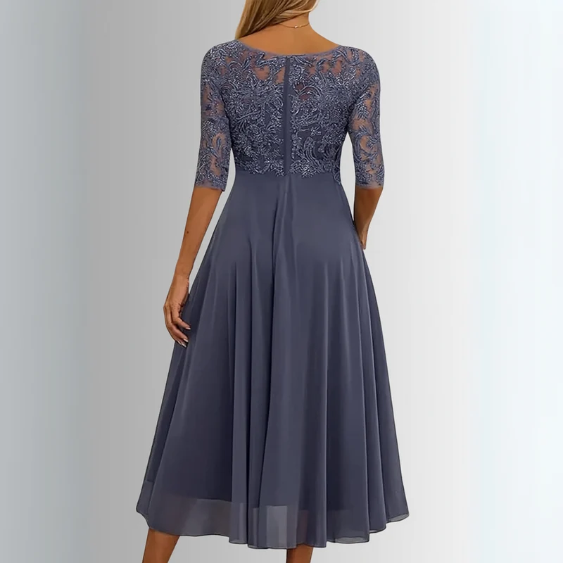 Luisa – Elegantes Kleid mit Spitzenoberteil für Damen