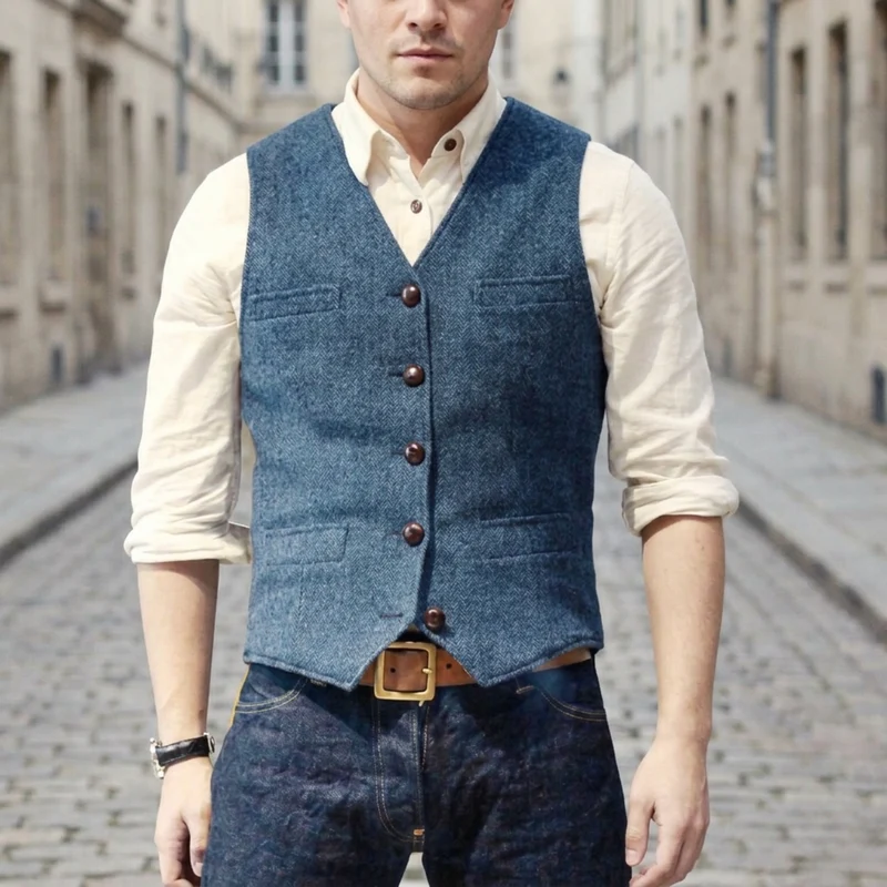 Adrian – Klassische Tweedweste für Herren
