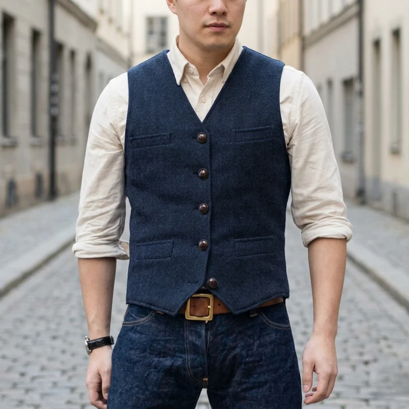 Adrian – Klassische Tweedweste für Herren