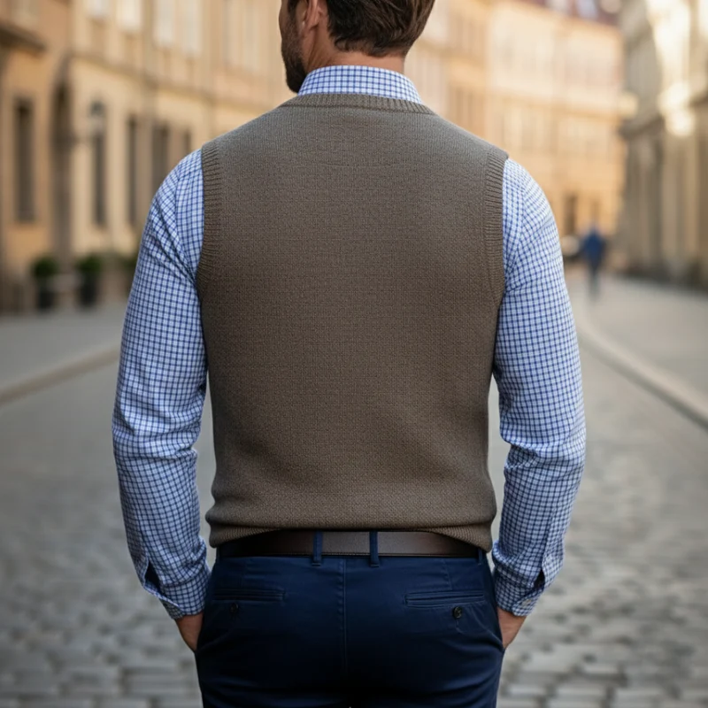 Walter – Stilvolle Strickweste mit Knöpfen für Herren