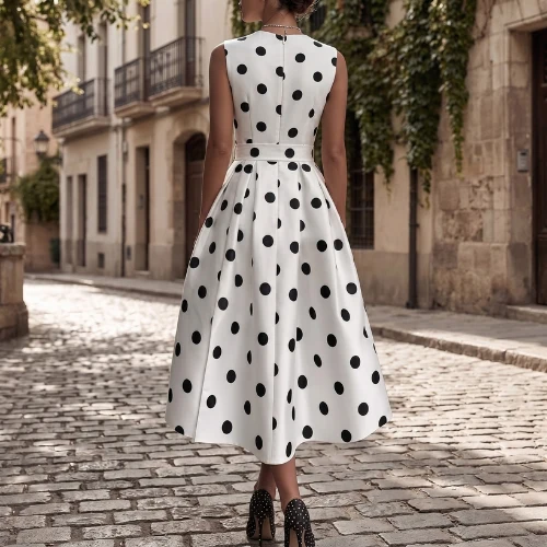 Isabella – Elegantes Wickelkleid mit Polka-Dots für Damen