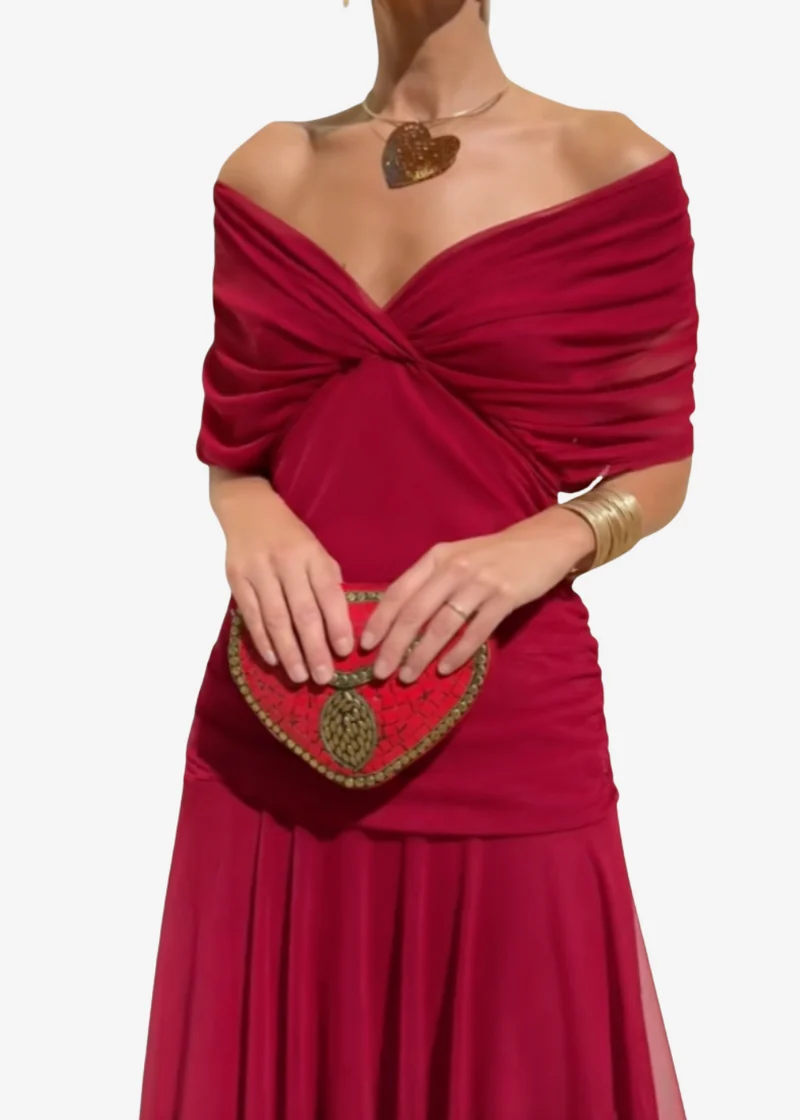 Karina – Elegantes schulterfreies Kleid für Damen