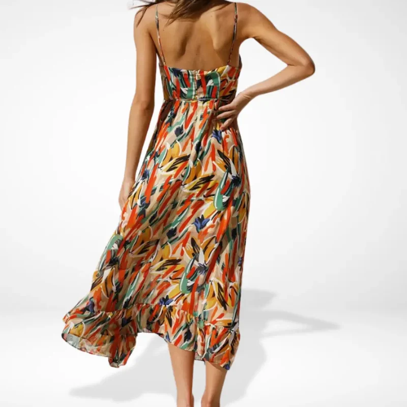 Emma – Elegantes bedrucktes Trägerkleid für Damen