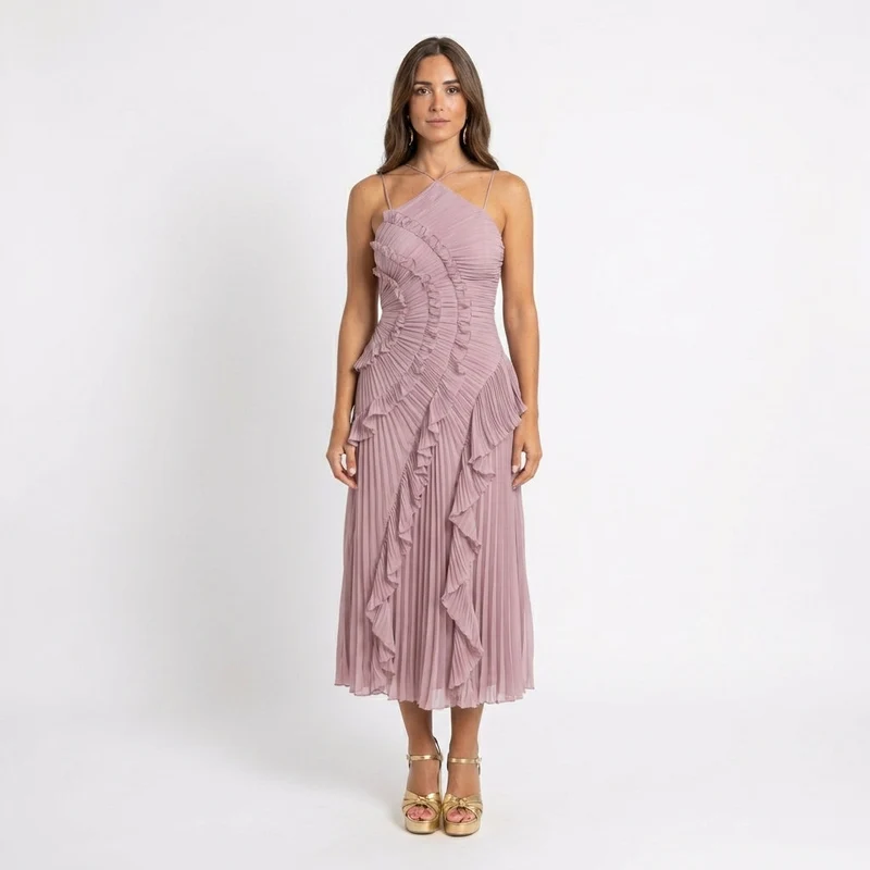 Emilia – Elegantes Plisseekleid für Damen