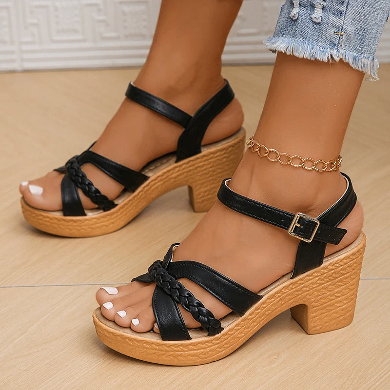 Luna – Riemchensandalen mit Blockabsatz für Damen