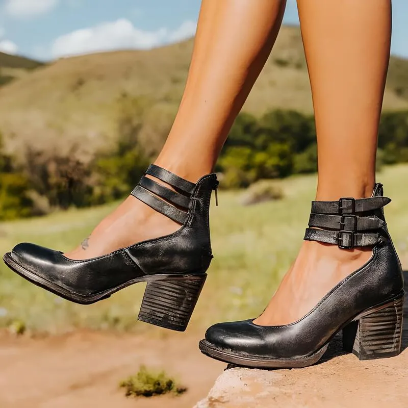 Katrin – Stilvolle Mary-Jane-Stiefel mit Absatz für Damen