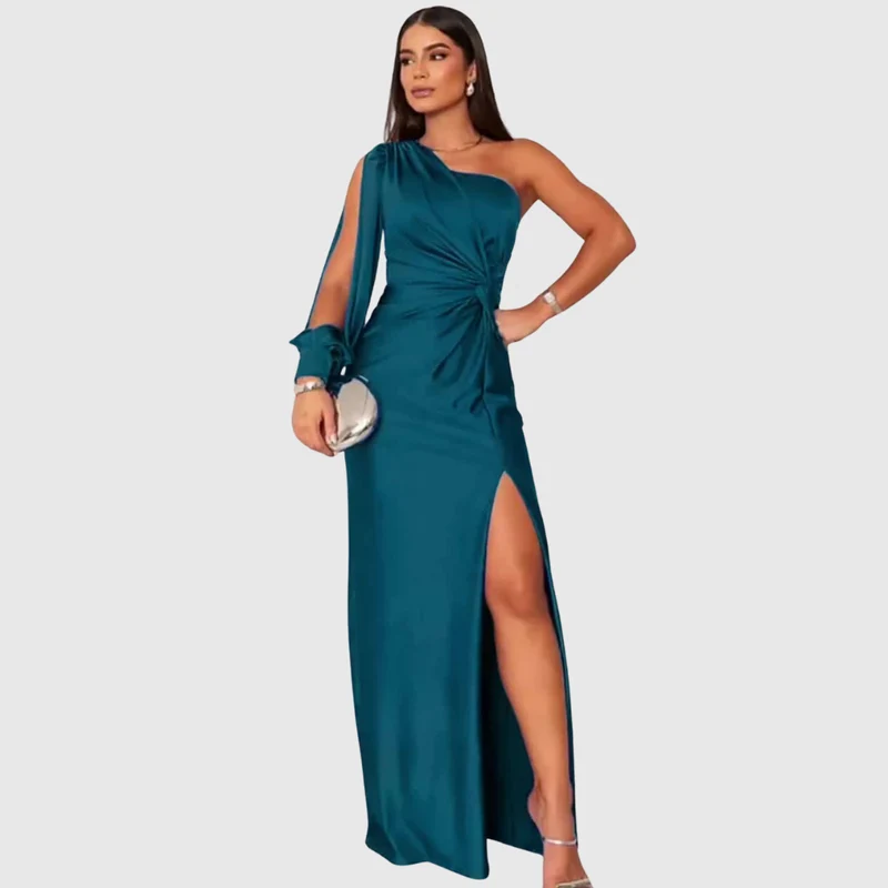 Sarah – Elegantes Abendkleid mit einer Schulter