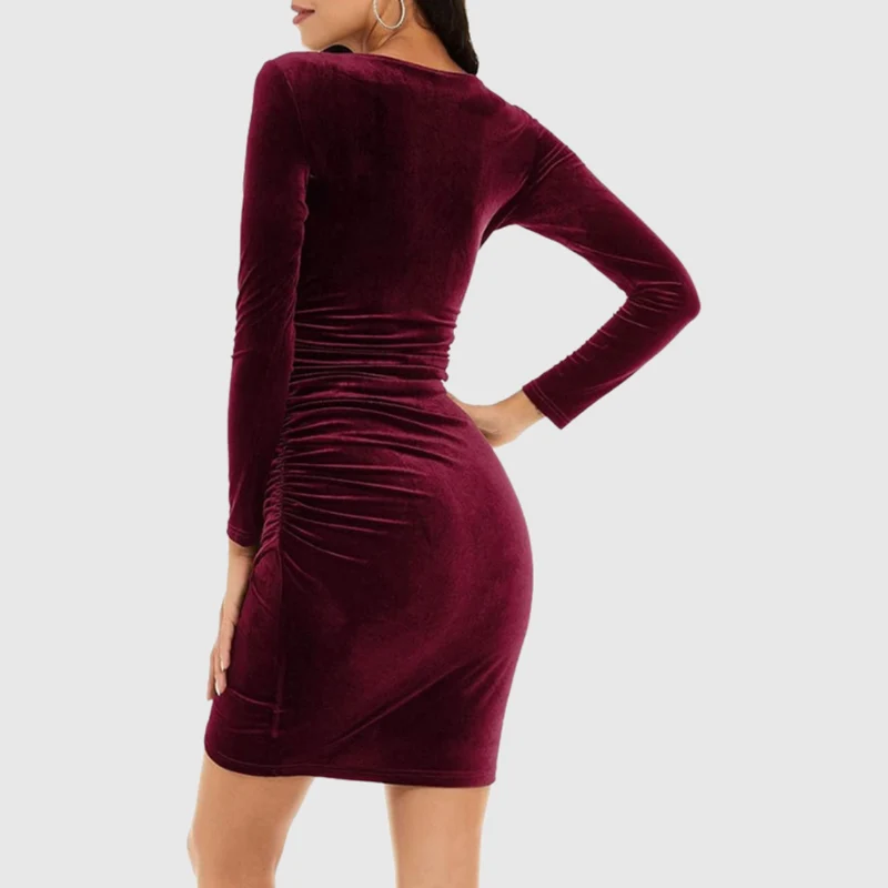 Sandra – Elegantes Minikleid aus Samt für Damen