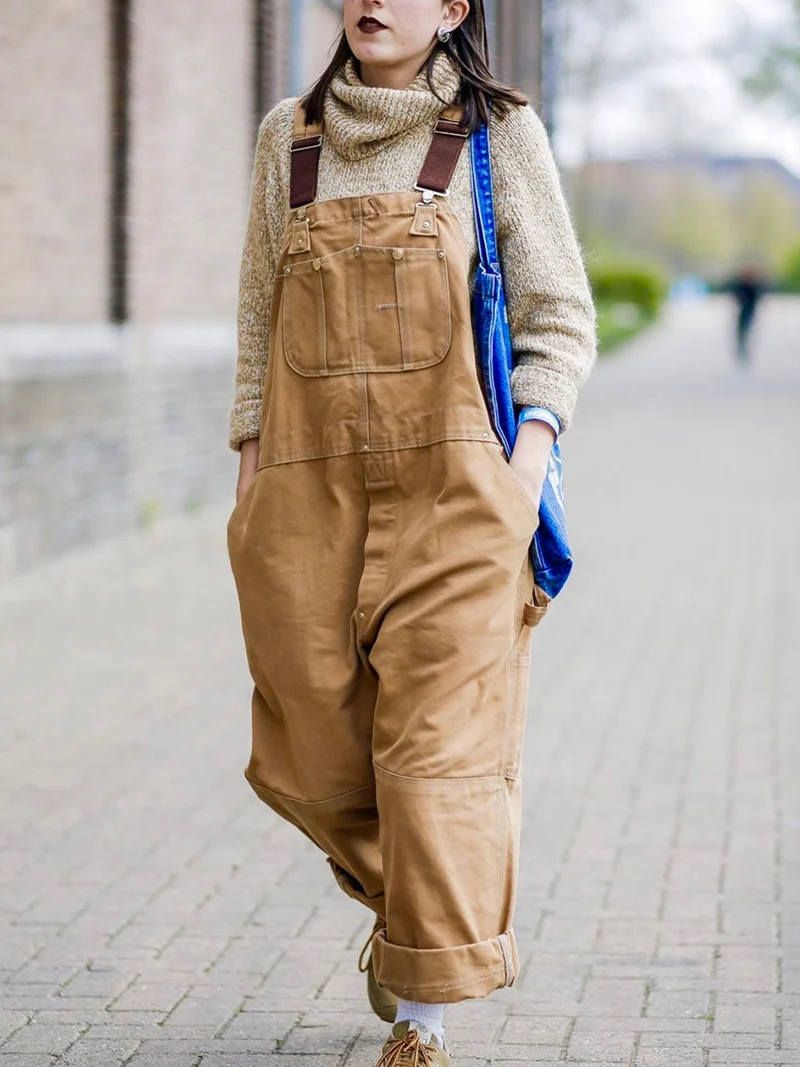 Ella – Stilvolle Latzhose aus Canvas für Damen