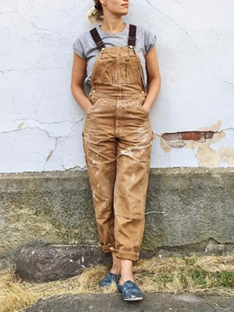 Ella – Stilvolle Latzhose aus Canvas für Damen